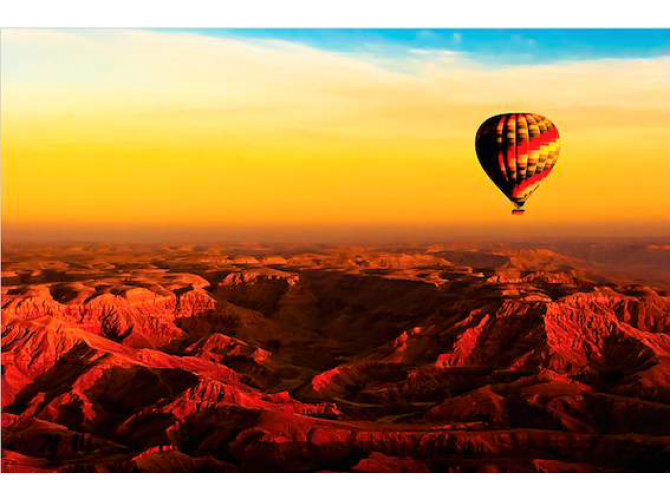 Hot Air Balloon Over Egyptian Valley of The Kings the artwork factory