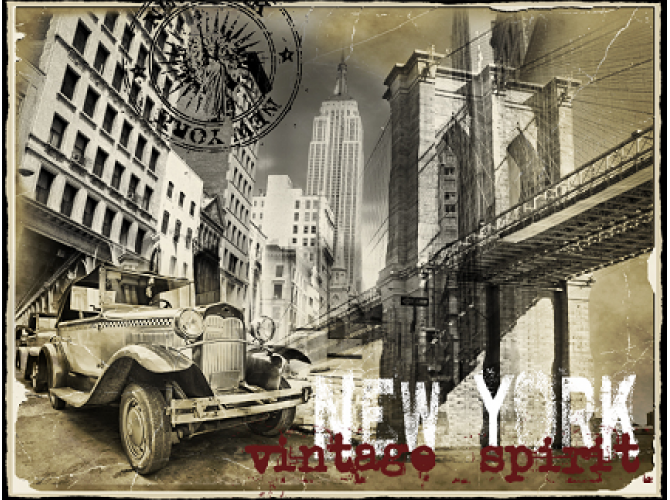 Vintage NYC Spirit  the artwork factory